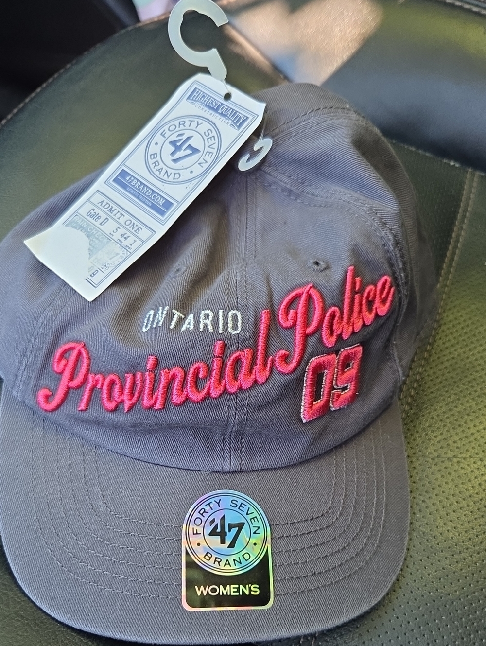 47 Brand Women's Ontario Provincial Police Hat in Black with Red Embroidery